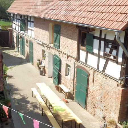 Apartamento Erlebnishof GRÜNE KUH Elsteraue Exterior foto