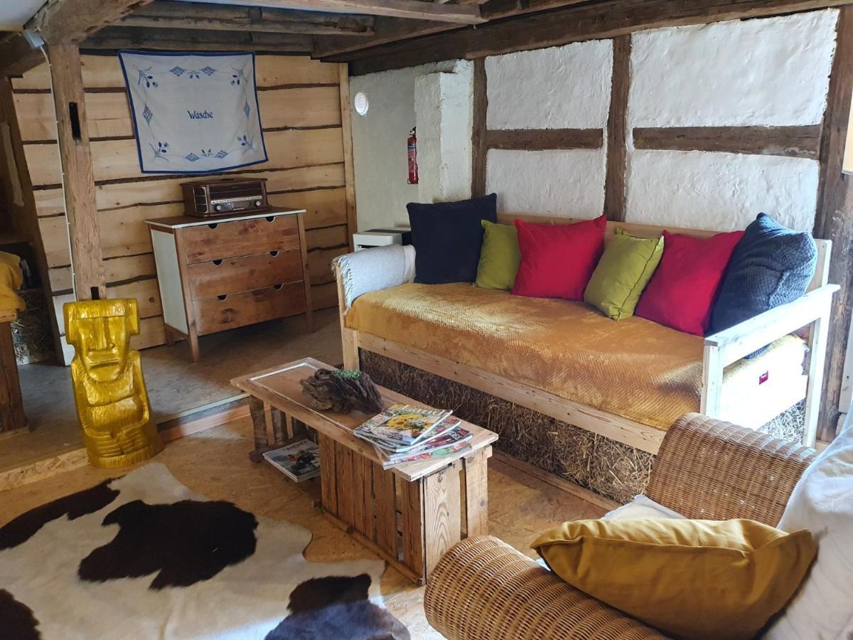 Apartamento Erlebnishof GRÜNE KUH Elsteraue Exterior foto